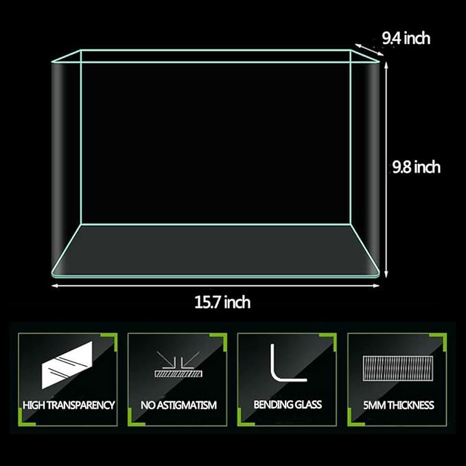 Hot Bending Fish Tank，Rimless Tank, 6 Gallon Aquarium Fish Tank