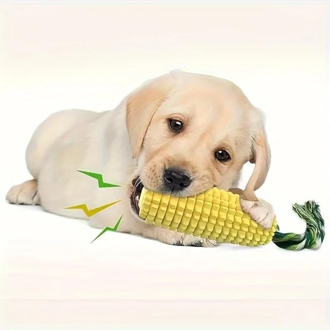 MK Dog Chew Toys for Aggressive Chewers, Indestructible Tough Durable Squeaky Interactive Dog Toys, Puppy Teeth Chew Corn Stick Toy for Small Medium Large Breed