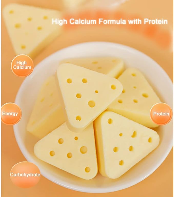 Hamster Triangle Cheese Teething Treats 300ml/Can (Freeze-dried Cheese 2.3gx8bags)