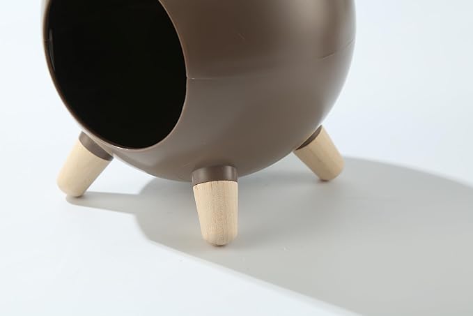TUTU&LELE Hamster Hideout, Tiny House Hideout and Habitat, Space Elf Hiding Nest, Durable Hamster Bed with Round Thick Plush Pads, for Mice, Gerbils,Hamsters to Play, Sleep and Rest (Brown)