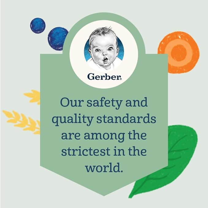 Gerber Organic 2nd Foods Baby Food, Fruit and Veggie Variety Pack, 3.5 oz Pouch (Pack of 18)