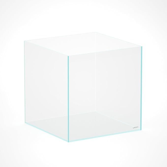 LANDEN Cube Rimless Low Iron Aquarium Fish Tank,23.62" L × 23.62" W × 23.62" H (60cm x 60cm x60cm) 10mm Thickness with Nano Foam Leveling Mat Included