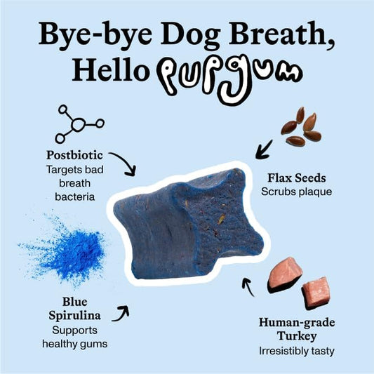 Spot & Tango PupGum Dog Dental Chews for Fresh Breath & Teeth Cleaning – Clinically Proven Plaque & Tartar Control – Human-Grade, Vet-Developed Daily Dental Care Treats for Dogs 41+ lbs – Made in USA