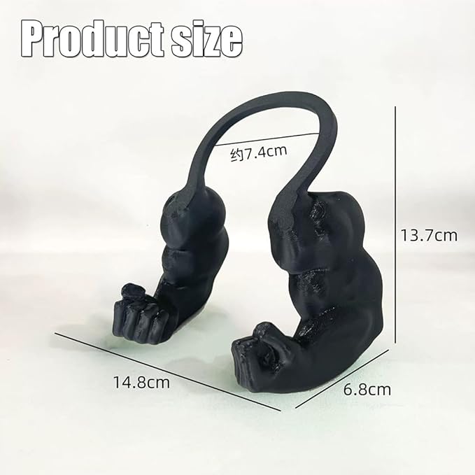 3D Printed Funny Cat Muscle Arms-Halloween Cosplay Pet Costume for Cats & Small Pets (Black)