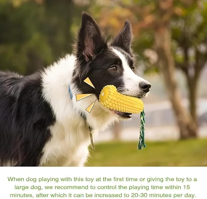 MK Dog Chew Toys for Aggressive Chewers, Indestructible Tough Durable Squeaky Interactive Dog Toys, Puppy Teeth Chew Corn Stick Toy for Small Medium Large Breed