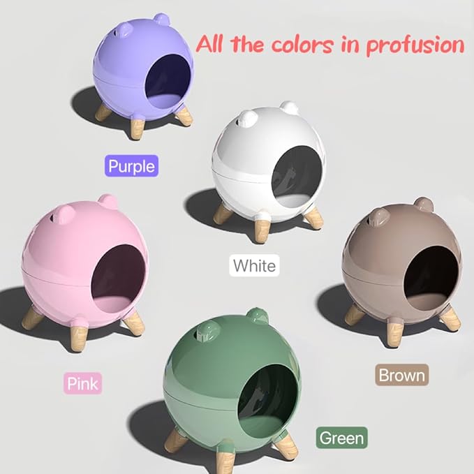 TUTU&LELE Hamster Hideout, Tiny House Hideout and Habitat, Space Elf Hiding Nest, Durable Hamster Bed with Round Thick Plush Pads, for Mice, Gerbils,Hamsters to Play, Sleep and Rest (Brown)