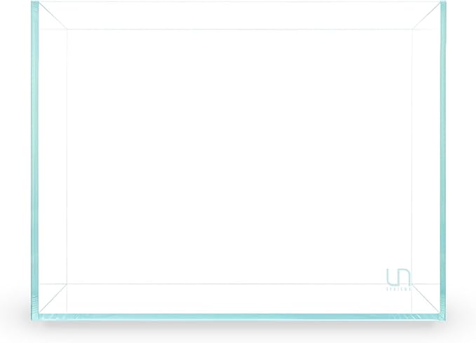 Ultum Nature Systems Ultra Clear Rimless Aquarium - Low Iron Glass Fish Tank with 45° Mitered Edges, 5mm-12mm Thick, Leveling Mat Included (3T, Tall, 3.4 Gallon)
