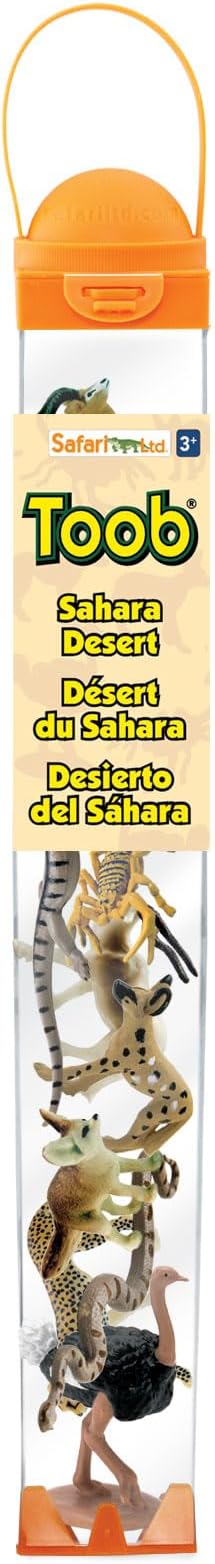 Safari Ltd. Sahara Desert Animals TOOB - 9 Mini Animal Figurines - Educational Toy Set for Boys, Girls and Kids Ages 3+