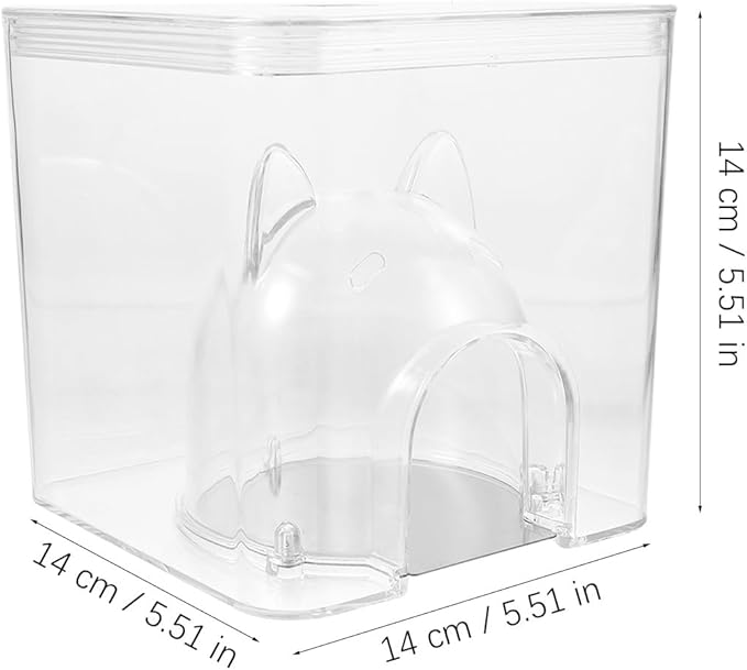 Ice Nest Hamster House - Summer Cooling Hideout for Hamsters Guinea Pigs and Small Pets Unique Transparent Design 5.5In Cooling Pad