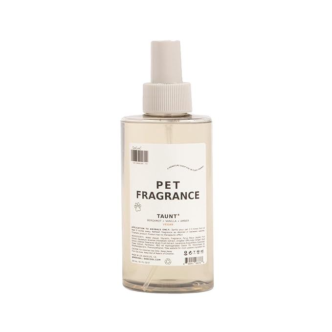 DedCool Pet Fragrance 01 Taunt | Luxury Pet Perfume & Grooming Spray for Dogs, Cats & Puppies | Long Lasting Pet Deodorizer & Indoor Odor Eliminator | Clean, Non-Toxic, Vegan, Eco-Friendly | 8.5 fl oz