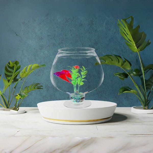 Koller Products 1.7 Gallon Brandy Snifter Fish Bowl, Impact-Resistant Plastic, Ideal for Party Events, Home Decor, Betta Bowl