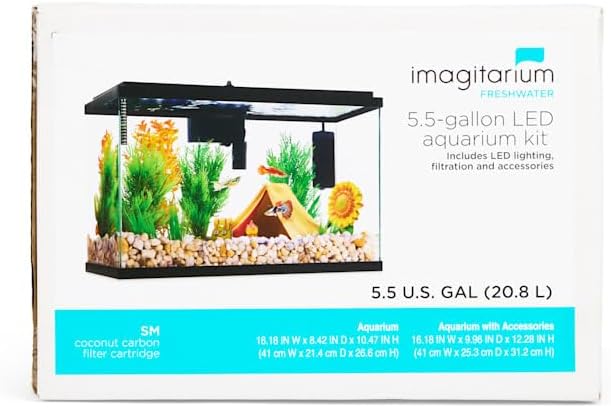 Imagitarium LED Aquarium Kit 16.18" W X 10.47" H 5.5 Gallons