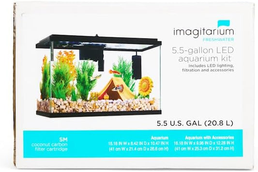 Imagitarium LED Aquarium Kit 16.18" W X 10.47" H 5.5 Gallons