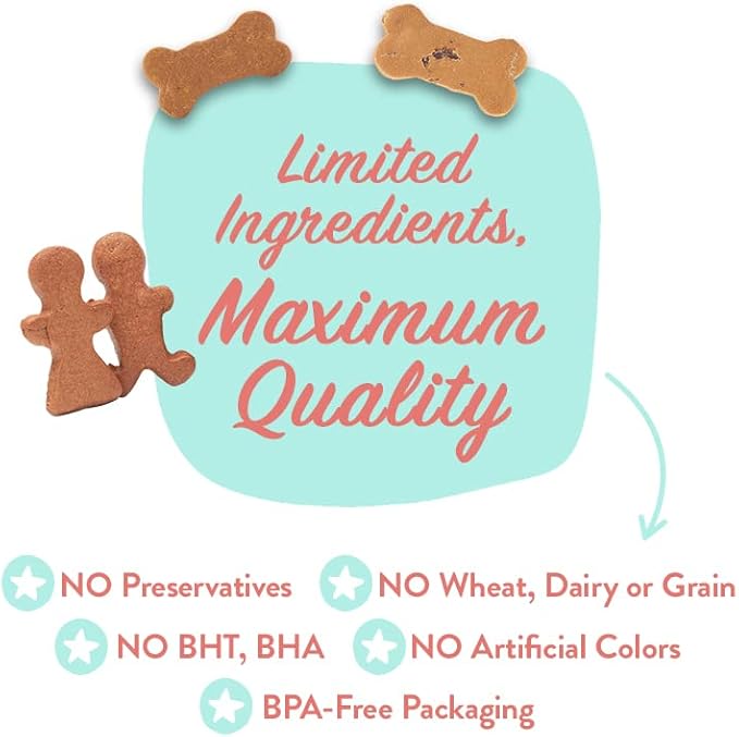 Portland Pet Food Company Natural Dog Treats Variety Pumpkin Gingerbread & Bacon Dog Biscuits - Grain-Free, Human-Grade Healthy Training & Snacks - Puppy, Small, Large Breed - Made in the USA - 3 Pack
