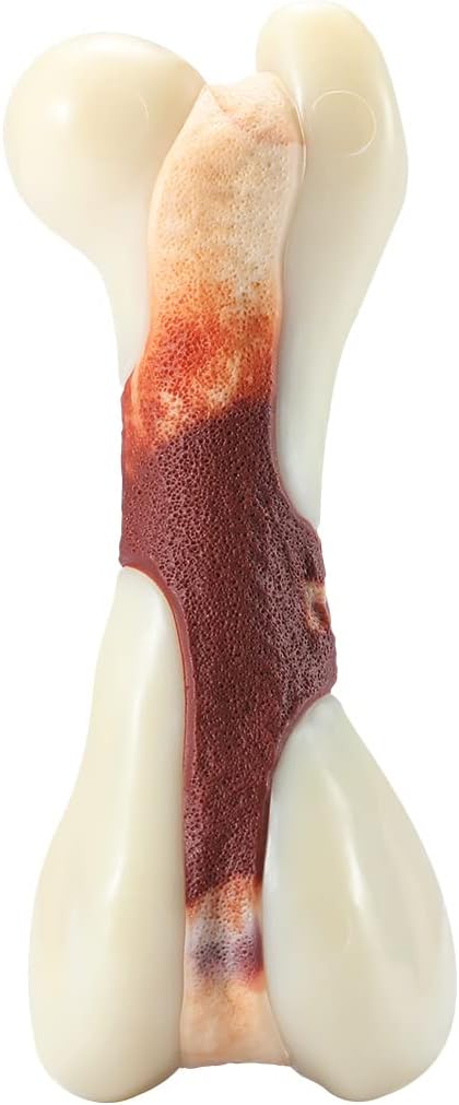 Tikaton Indestructible Dog Chew Toys for Aggressive Chewers, Bacon Flavor Durable Dog Teething Chew Toys Bones for Large/Medium/Small Puppies
