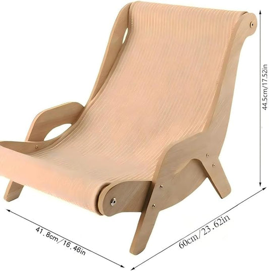 Sisal Cat Scratcher Bed,Natural Solid Wood Scratch Lounger for Indoor Small Medium Large Cat (Large/Extra Large),Extra Large