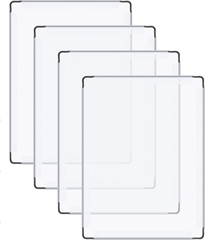 DINMO 4 Pcs Transparent Plastic Panel, 11.8" x 15.7", for DIY Small Animal Playpen and Cube Storage Unit