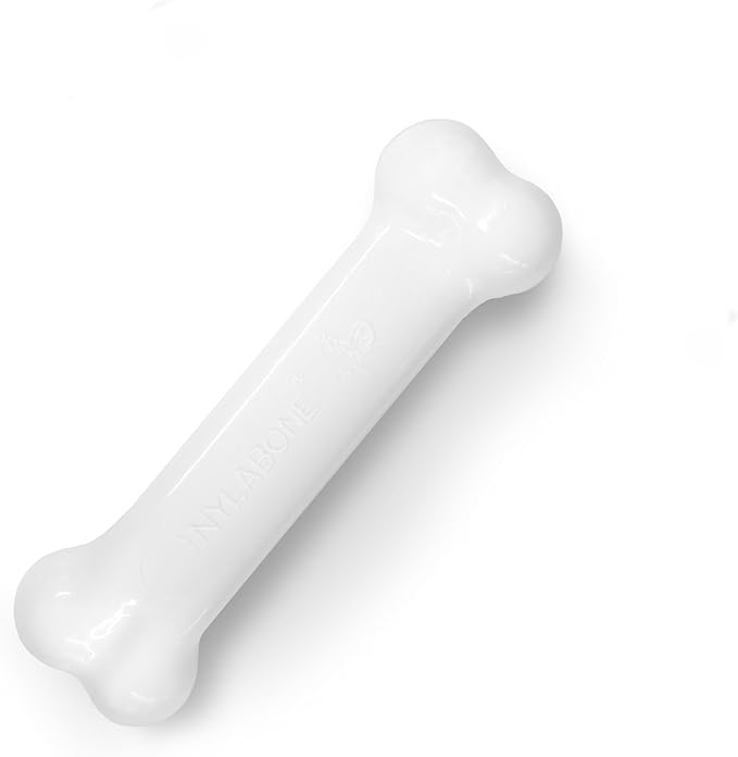Nylabone Power Chew Classic Bone Chew Toy for Dogs, Durable Dog Toys for Aggressive Chewers, Chicken Flavor, X-Small/Petite - Up to 15 lbs. (1 Count)