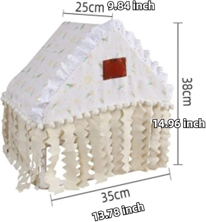 Bunny Tent Guinea Pig House Bed Cozy Hamster Cave Large Hideout for Dwarf Rabbits Hedgehog Bearded Dragon Nest Hamster Cage Accessories (Green)