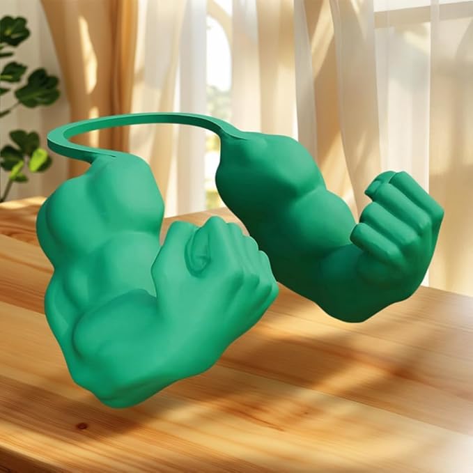 Creative Cat Muscle Arms,Halloween Cat Costume Accessory,3D Printed Cat's Neck Arm with Muscle,Funny Muscle Arms for Cats,Pet Costume for Kitten Birthday Party(Green)