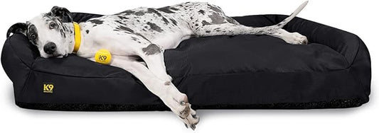 K9 Ballistics Tough Bolster Nesting Pillow Sofa Dog Bed with Removable Washable Cover - Durable, Water Resistant with Nonskid Bottom - XX-Large, Titanium Premium Finish