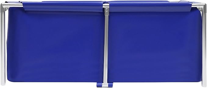 Canvas Above Ground Fish Pond, Blue Foldable Water Storage, Display Show Tank, Koi Pond, Aquarium Pool with Stainless Steel Frame, Drain Valve or Breeding Koi & Irrigation