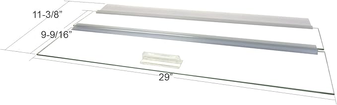 Blue Spotted Aquarium Glass Canopy for 20L, 29S, 37H Gallon Aquariums by Aquarium Masters, AM33012, for 30" Long x 12" Wide Aquarium Masters and Other Aquarium Brands with No Center Brace