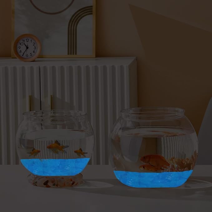 Kaiyuan Dynasty 100pc Glow Stones for Fish Tank Aquarium Glow in The Dark Rocks Glowing Rocks Luminous Pebbles for Fish Bowl,Garden,Ponds Decor,White