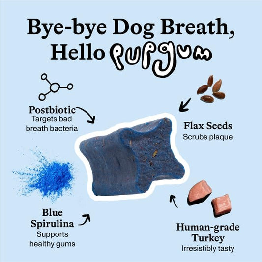 Spot & Tango PupGum Dog Dental Chews for Fresh Breath & Teeth Cleaning – Clinically Proven Plaque & Tartar Control – Human-Grade, Vet-Developed Daily Dental Care Treats for Dogs 5-15lbs – Made in USA