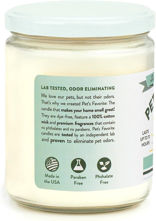 Pet's Favorite Pet Odor Candle, Clean Burning, Long Lasting Scented Candles with a Cotton Wick. (Forest Pine, Pack of 2)