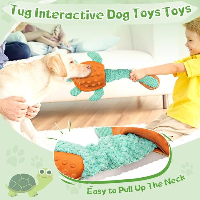 Large Squeaky Dog Toys - Plush Tug of War Toy for Small/Medium/Large Dogs Puppy Toys for Teething Training