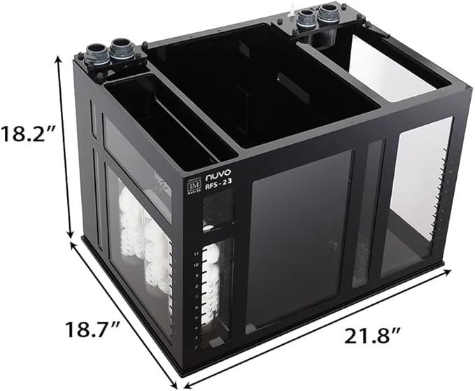 Innovative Marine EXT (External Overflow) Complete Reef System - Aquarium, Stand, Sump, Return Pump, and Plumbing Assembly (50 Gallon with White APS Stand with Leveling Frame)