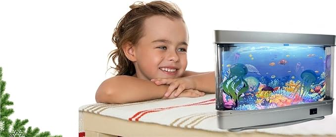 Lightahead Artificial Jellyfish Decorative Sensory Aquarium LED Lamp Virtual Ocean in Motion Night Light Decoration