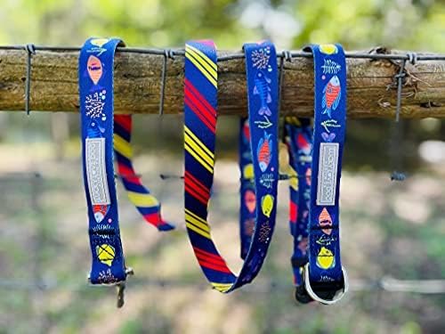 Lucky Love Dog - Easy Click Buckle Dog Collar with Leash Set Combo, Durable & Comfortable for Male & Female Dogs, Pet Collar for Small to Large Dogs, Secure Fit - Mackey Combo, Medium