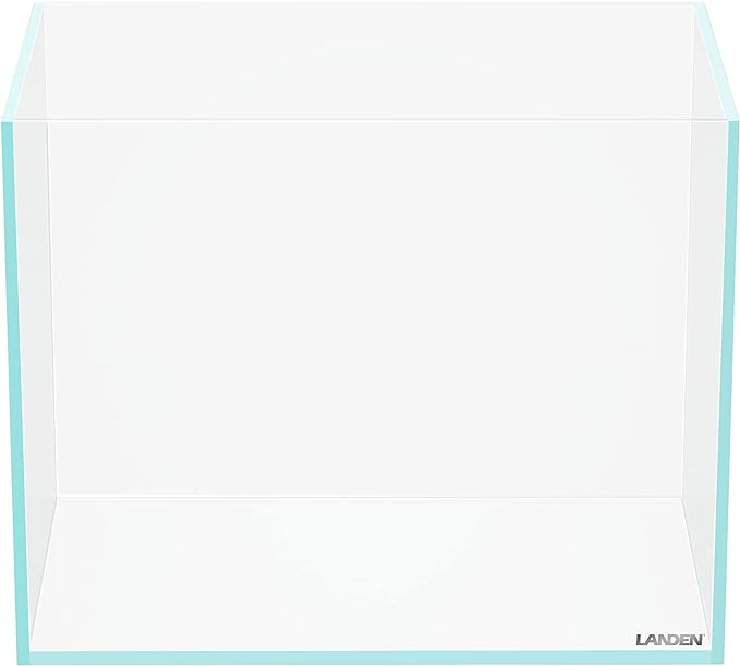 LANDEN 30N 3.2 Gallon Nano Rimless Low Iron Aquarium Tank, W11.8×D7.5×H9.4 in(30x19x24cm) 5mm Thickness with Nano Foam Leveling Mat Included