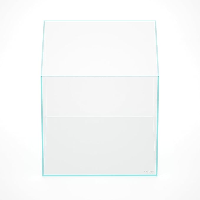 LANDEN Cube Rimless Low Iron Aquarium Fish Tank,23.62" L × 23.62" W × 23.62" H (60cm x 60cm x60cm) 10mm Thickness with Nano Foam Leveling Mat Included