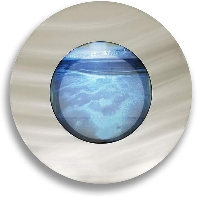 AA-Porthole-BSILVER 2.0 Wall Mounted Aquarium, Brushed Silver
