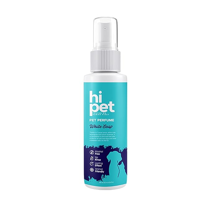White Soap Pet Perfume, Cat & Dog Perfume Spray Long Lasting, Cat and Dog Cologne to Soften, Shine, Refresh the Coat, 4.06 Fl Oz (Pack of 1)