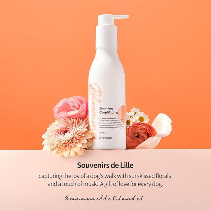 Blooming Dog Leave-in Conditioner, Loved by Top Korean Groomers, Adds Volume and Shine – Easy Breezy, Signature Blooming Powdery Scent, Professional Care at Home (6.76 fl oz/200 ml)