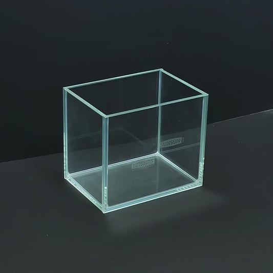Small Nano Tall Rimless Tank, Glass Fish Tank, Betta Tank (0.7 Gallon, 5.9x4.3x5.1in/15x11x13cm)