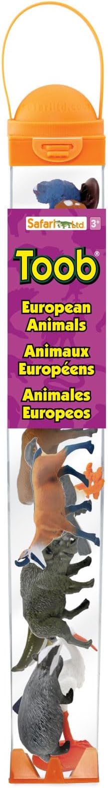 Safari Ltd. Set of 9 European Animal Toy Figures | TOOB Collection | Non-Toxic and BPA Free | Toy Animals | Suitable for Ages 3 and Up
