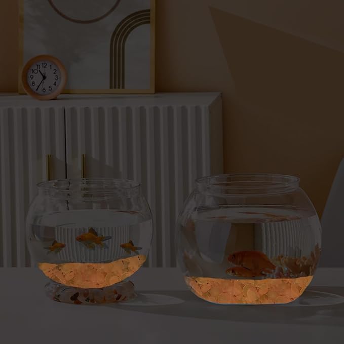Kaiyuan Dynasty 100pc Pink Fish Tank Rocks Glow Rocks for Fish Tank Glow in The Dark Stones Aquarium Decor Pebbles Luminous Stones for Lawn,Pathway,Pink