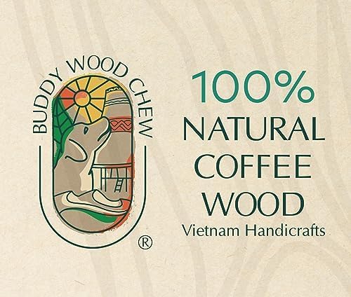 Coffee Wood Toys for Dog- Gorilla Chew, Natural Dog Bone Alternative, Durale, Long Lasting Wood Chew for Dogs… (L)