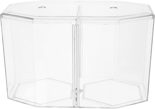 POPETPOP Mini Fish Tank with Divider : Acrylic Fish Breeding Tank Transparent Breeding Box Small Aquarium Box for Small Shrimp