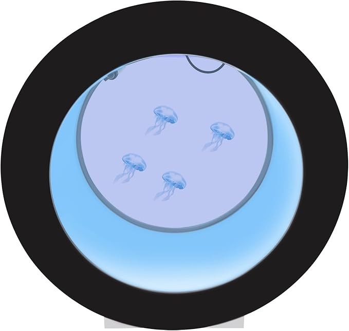 Round Jellyfish Aquarium, 18L/4.8 Gallon Fish Tank Aquarium, with Remote Control and Smart Water Circulation Function Filtration System, 16 Color LED Lighting, for Keeping Jellyfish and Various Fish