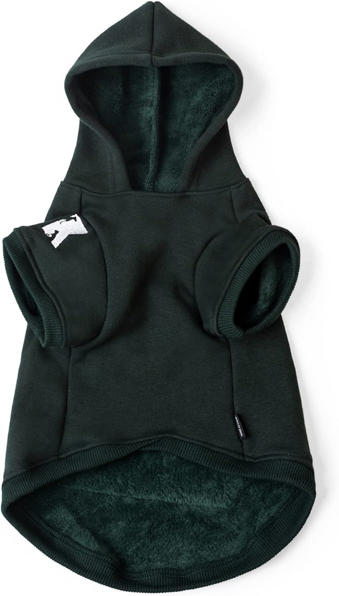 Koneseve Dog Hoodie Fleece Dog Clothes Warm Sweater with Hat for Medium Large Dogs Cat Hooded Shirt Kitten Pet Basic Sweatshirt with Pocket Doggie Soft Winter Coat Apparel (Green; 4XL)