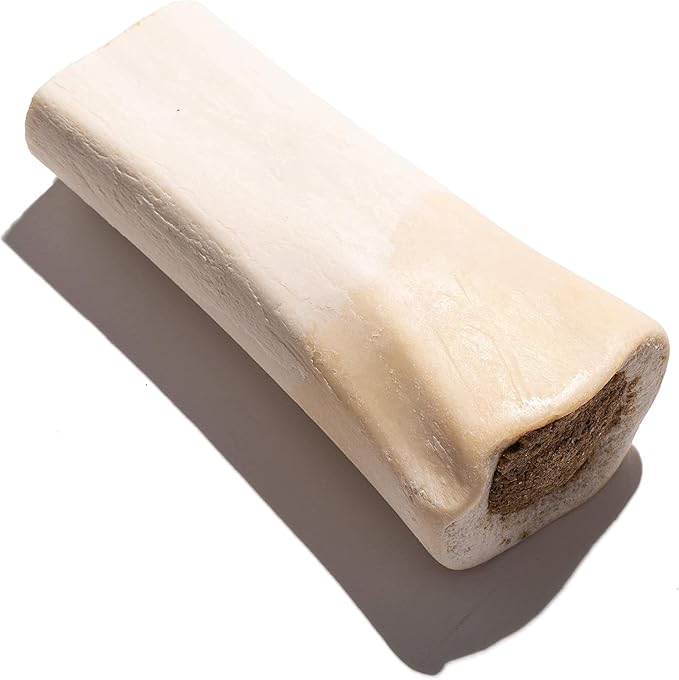 Jack&Pup 5-6" Filled Dog Bones for Large Dogs, Flavored Dog Bone Long Lasting, Stuffed Shin Bones for Dogs, High Protein, Peanut Butter Flavor - 1 Pack