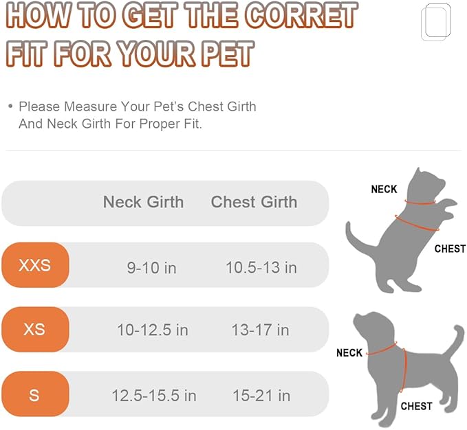 Dog Harness Step in Dog Vest Harness, Reflective Adjustable Puppy No Pull Harness Breathable Soft for Small and Medium Dogs Cats, Orange, S