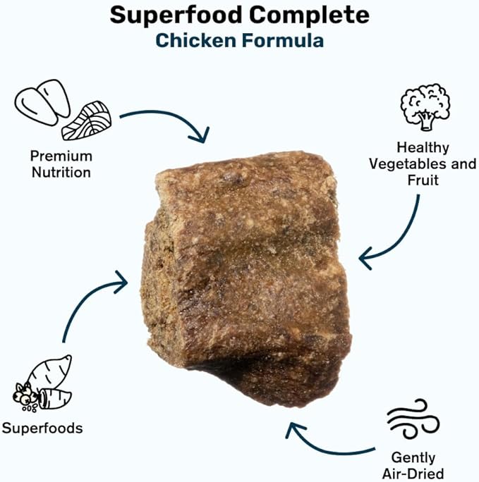 by Katherine Heigl- Superfood Complete, Air-Dried Adult Dog Food - High Protein, Zero Fillers, Superfood Nutrition (64 Ounce (Pack of 2), Chicken)