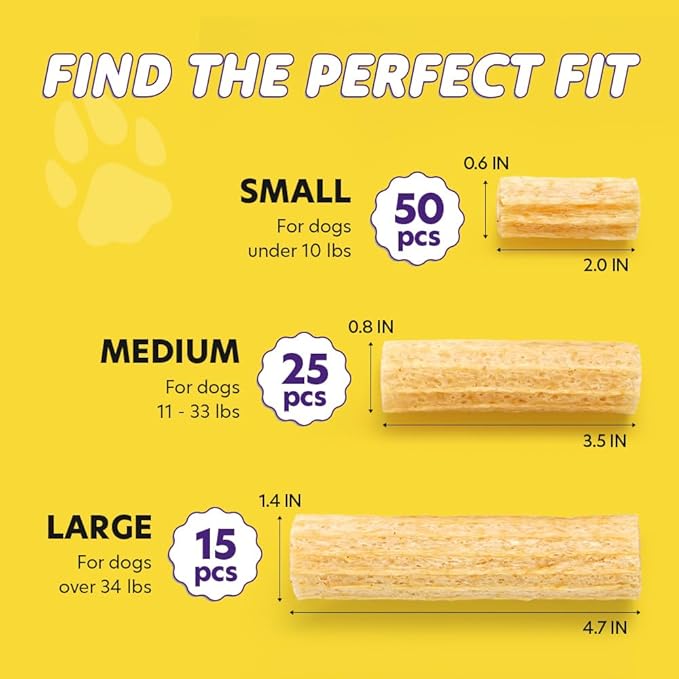 SuperPaw Dental Chews for Dogs - Healthy Dog Dental Treats for Teeth and Gums, Natural Chew Toy Alternative, Teeth & Gum Cleaning - Medium, Banana, Pack of 1